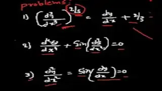 Differential Equations | Solved Examples on  Order and  Degree of Differential Equations | Intro