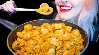ASMR: Creamy Shell Pasta w/ Artichokes & Tofu ~ Relaxing Eating Sounds [No Talking|V] 😻