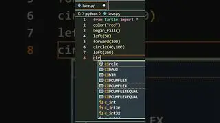 Make A heart in python code || 