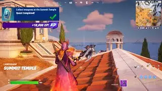 Fortnite - Collect Weapons At The Summit Temple (WEEK 8 Quests Challenges)