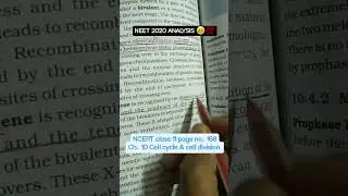 Neet 2020 biology question NCERT line #neet2023 #mbbsmotivation #neetpyq #biology #neet2020 #shorts