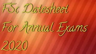 1st Year final exams Date Sheet 2020