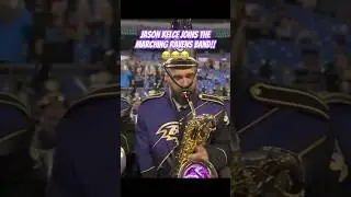 @JasonKelce joins the Marching Ravens Band!! #halarious #jasonkelce #marchingband