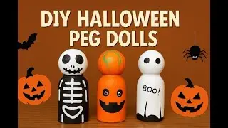 DIY Halloween Peg Dolls | Easy Acrylic Painting for Beginners