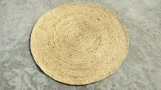 NATURAL JUTE RAUND DOORMAT RUGS  MANUFACTURE # JUTE DOORMAT MAKING AT HOME # KUNTI JUTE RUGS