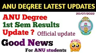 Degree results update ANU Degree 1st sem Exam Results Official Update latest UG results News 2022