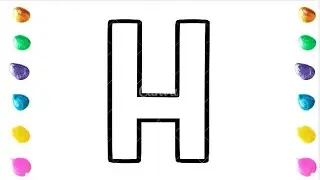 Draw and Paint Alphabet H | Learn Words with H for Kids 🎨🐴🏠🎩🚁