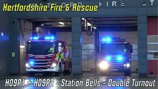 *Station Bells* Double Turnout from Watford Fire Station ~ Hertfordshire Fire & Rescue Service