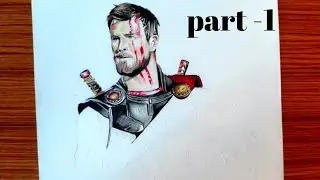 how to draw thor || drawing thor || drawing thor avenger endgame
