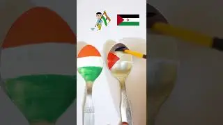 India 🇮🇳 western sahara 🇪🇭 flag painting #shorts #youtubeshorts