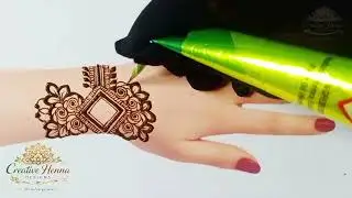Very Beautiful Easy and Simple Mehndi Design for Back hand | Easy Henna Design #mehndi #hennadesign