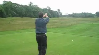 Nutzy attempting the CastleMartyr golf course first hole challenge