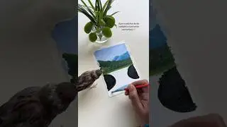 Beautiful waterfall painting✨🫶🏻 # #shortsviral #viralshort #artist #trendingshorts #drawing
