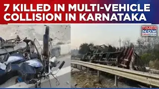Karnataka Multi Vehicle Crash: SUV Rams Bike & Truck; Four Vehicles Involved, Six In XUV; 7 Killed