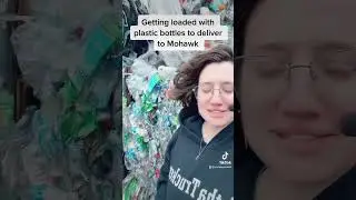 Getting loaded with recycled plastic bottles for Mohawk flooring ￼