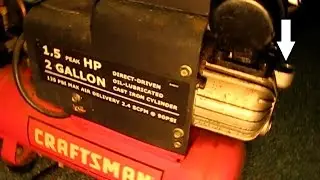 Craftsman 1.5HP air compressor drain plug upgrade and oil change