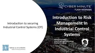 CyberMinute Introduction to Risk Management in Industrial Control Systems