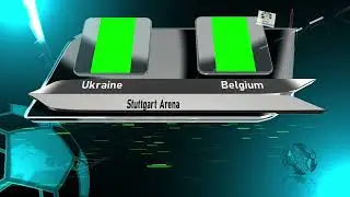 Euro 2024 Ukraine Belgium intro green screen