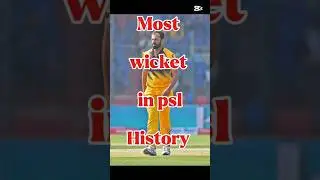 Top 5 bowler take most wicket in psl history #cricketshorts #psl10 #mostwickets #cricket #viralshort
