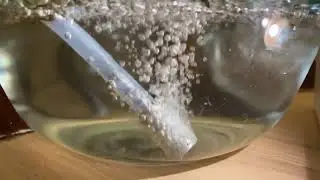Air Bubble generation in Water using 0.5 micron Air Stone (240 fps)