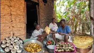 Cooking Indian Chapati and Chicken Stew in African Village Home 