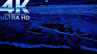 (No Ads) Deep Relaxation Music - Ocean Sounds For Remove Insomnia With A Dark Screen & Rolling Waves