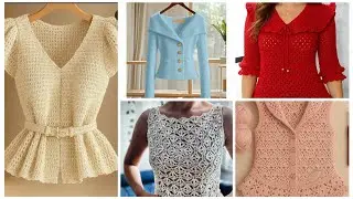 Impresionante y llamativa blusa de crochet para mujer. 