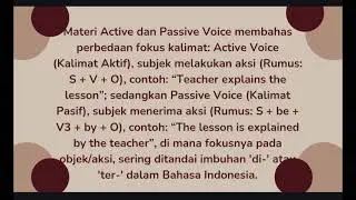 Passive and active voice Fika Yolanda 