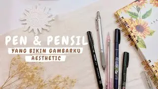 Pen dan Pensil yang aku pakai untuk gambar aesthetic @cathfloart Doodle