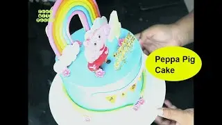 Peppa Pig 🐷 Cake Tutorial | How to Make Peppa Pig Cake | Fondant Cake | Cook with Kousy