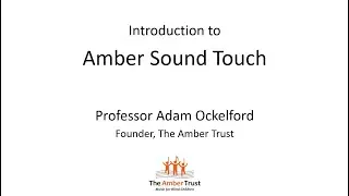 Amber Sound Touch &mdash; вебинар с профессором Адамом Окелфордом, организованный ISM Trust