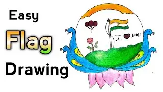 Republic day drawing easy | Easy flag drawing | How to draw