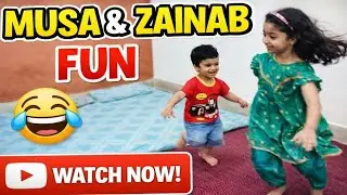 MUSA & ZAINAB FUN 😂! kids fun!#mahumwithzainab #vlog #video #viralvideo #cute #kidsfuntv #kids 