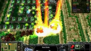 Warcraft 3 awesome tower defense maze gameplay