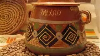 Clay pot Mexican beans.