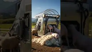 Modern Sheep Shearing Technology Before & After#farmlife  #ShearingMachine #ModernFarming#SheepWool