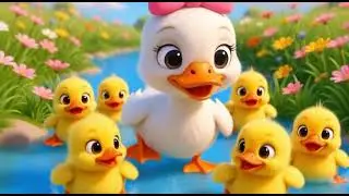 Five Little Ducklings | Cute Cartoon Kids Song | Nursery Rhymes for Children..6