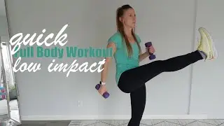Quick 5 Minute Full Body Low Impact Workout with Dumbbells
