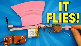DIY Real Flying Airplane Using Paper & Coreless Motor &ndash; Full Tutorial