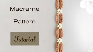 Macrame pattern with flowers.Many videos of macrame tutorials here.#macrame #编绳教程 #knot #编织图案 #diy