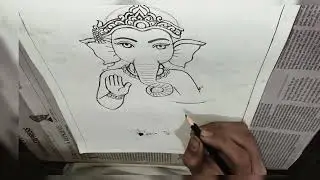 गणेश जी की Painting 🎨🖌️🎨🖌️#