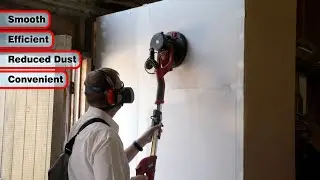 Clarke 225mm Foldable Long-reach Drywall Sander -230V- with Accessories - DWS225LR