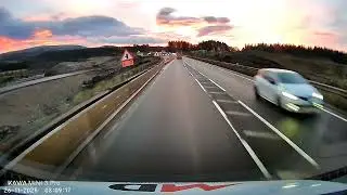 A9 heading South from Inverness. A9 roadworks, dueling the A9, sunrise. 26.11.25