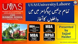 UVAS Business School Admissions 2020 Latest Updates from IGS School & Academy