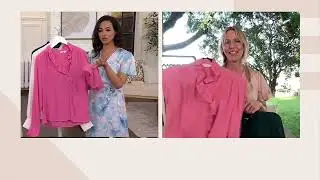 Me by Jennie Garth Bianca Ruffle Blouse on QVC