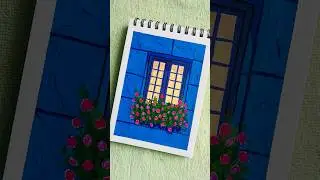A window in bloom 🌸 | easy painting ideas