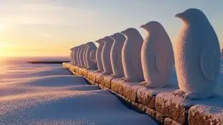 #frozen penguin#sea life#penguin in snow