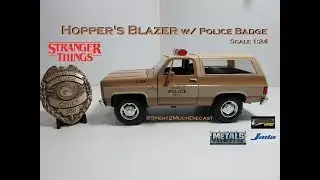 Hopper's Blazer w/ Police Badge By Jada Toys (Metals Diecast)  Hollywood Rides Stranger Things