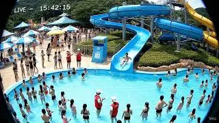 Water Park CCTV: Unexpected Slide Drop  #shortvideo #shortsfeed