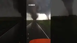 Twin tornado surprises pro storm chaser! 😱🌪️  -  🎥 forbesricky
